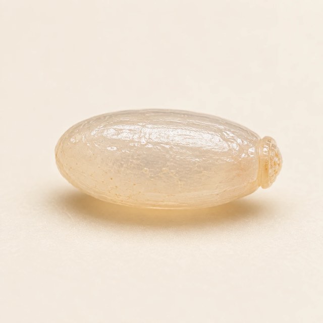 Œuf de punaise de lit, blanc nacré, environ 1 mm